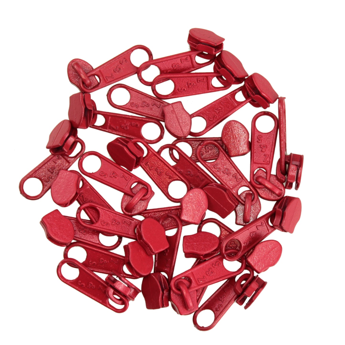 ZIPP AND SLIDE - 25 slider, dark red - nickel free - suitable for our 3 mm endless zipper ZN30