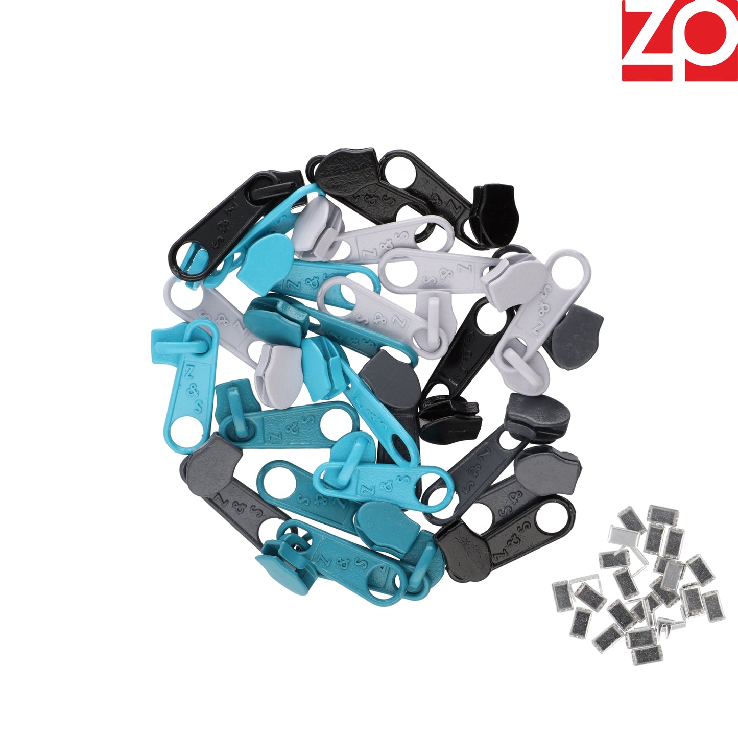 ZIPP AND SLIDE - Endlos Reißverschluss Set mit Zipper 3mm 12,5 Meter - nickelfrei - Farbsetnr. 7 Das Original