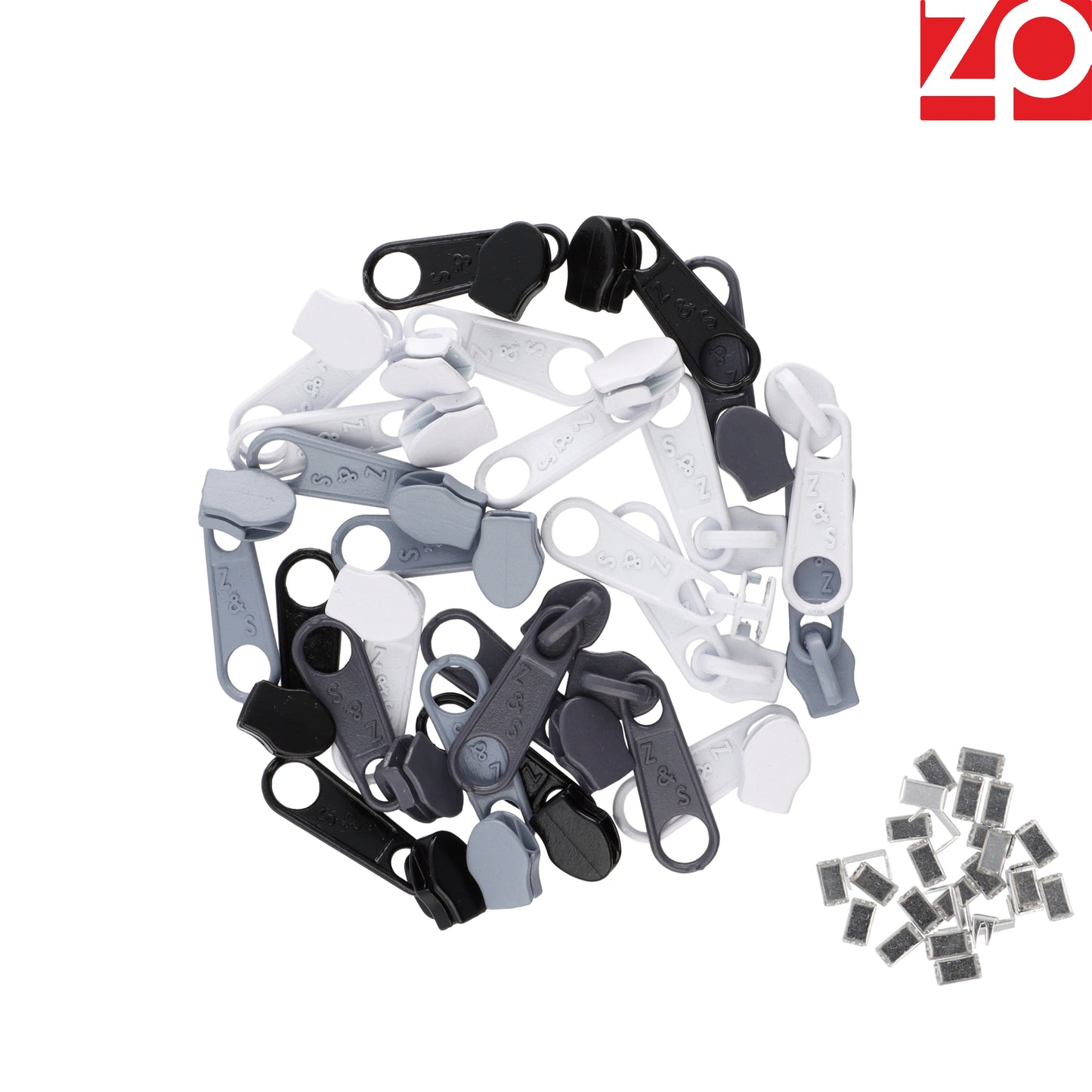 ZIPP AND SLIDE - Endlos Reißverschluss Set mit Zipper 3mm 12,5 Meter - nickelfrei - Farbsetnr. 9 Das Original