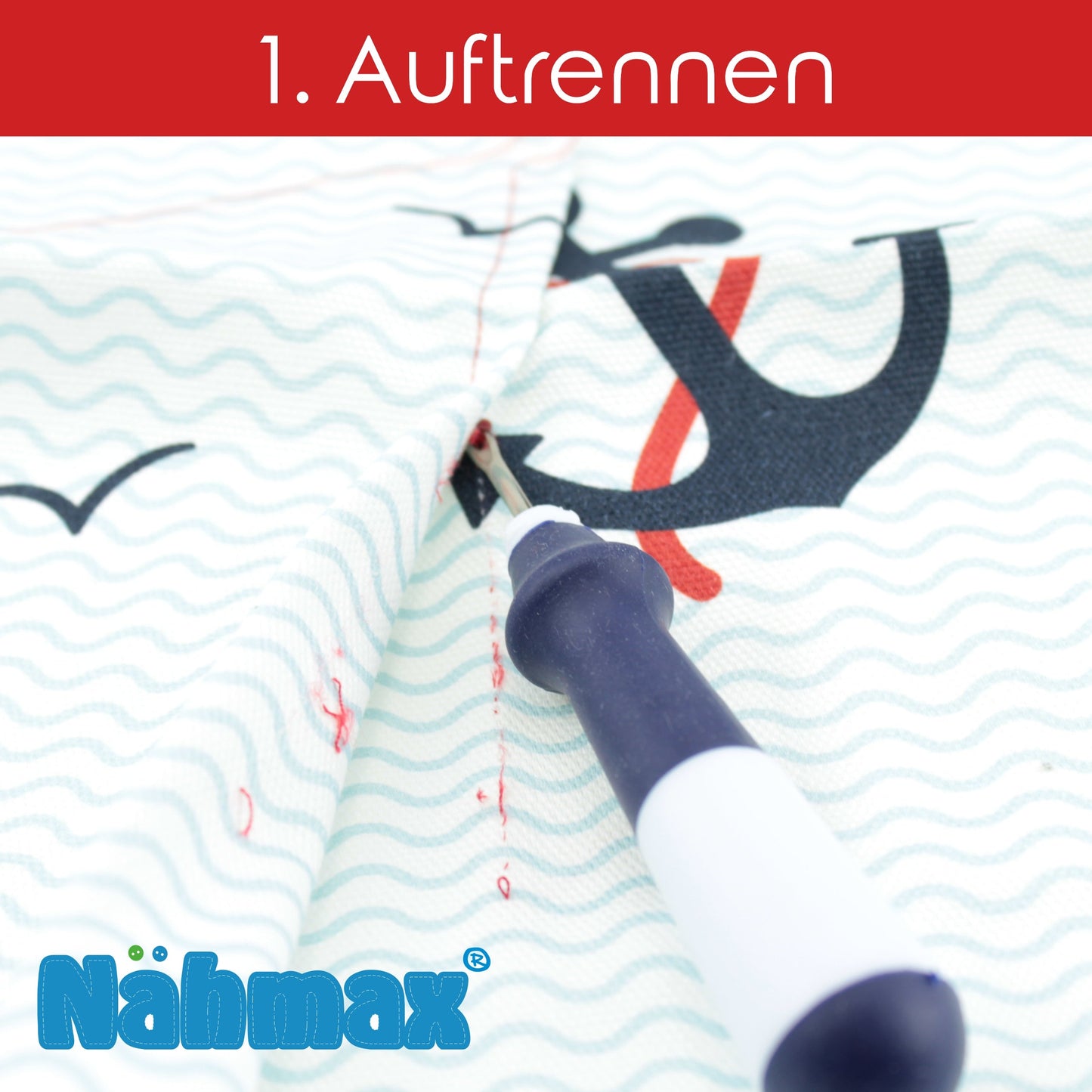 Nähmax Naht-Fix seam ripper blue with eraser function 314991